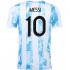 Camisola Argentina Lionel Messi 10 Equipamento Primeiro 2021 Manga Curta